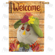 America Forever Friendly Scarecrow Welcome House Flag
