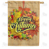America Forever Happy Autumn Wreath House Flag
