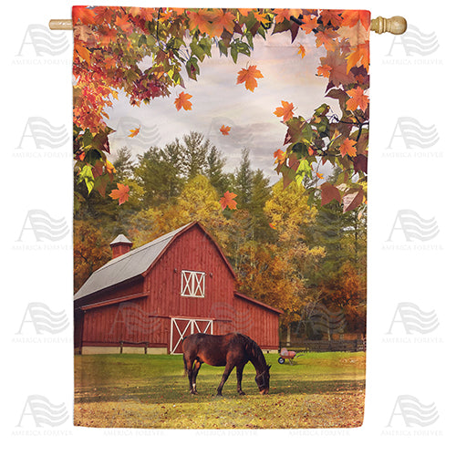 America Forever Autumn Grazing House Flag