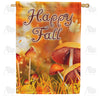 America Forever Happy Fall Mushrooms House Flag