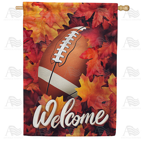 America Forever Fall Football Season House Flag