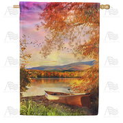 America Forever End Of Perfect Fall Day House Flag
