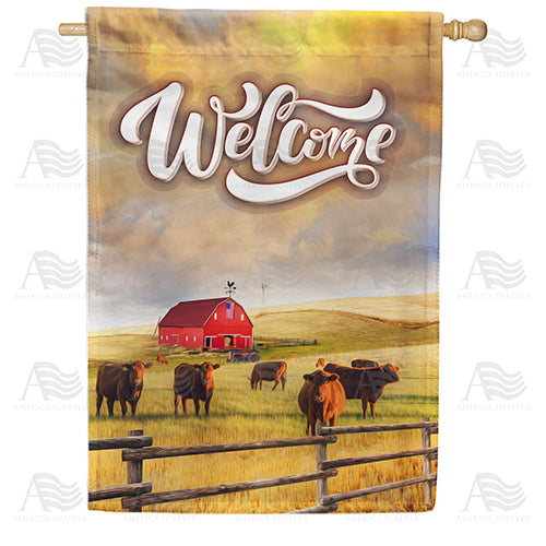 America Forever Welcome To Rural America House Flag
