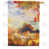 America Forever Chickens Forage For Insects House Flag