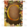America Forever Pumpkins & Leaves Monogram House Flag