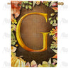 America Forever Pumpkins & Leaves Monogram House Flag