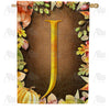 America Forever Pumpkins & Leaves Monogram House Flag