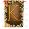 America Forever Pumpkins & Leaves Monogram House Flag