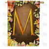 America Forever Pumpkins & Leaves Monogram House Flag