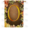America Forever Pumpkins & Leaves Monogram House Flag