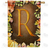 America Forever Pumpkins & Leaves Monogram House Flag