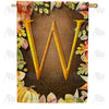 America Forever Pumpkins & Leaves Monogram House Flag