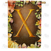 America Forever Pumpkins & Leaves Monogram House Flag