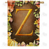America Forever Pumpkins & Leaves Monogram House Flag