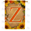 America Forever Autumn Sunflowers Monogram House Flag