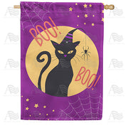 America Forever Black Cat Boo House Flag