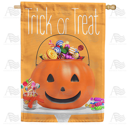 America Forever Halloween Candy Bucket House Flag