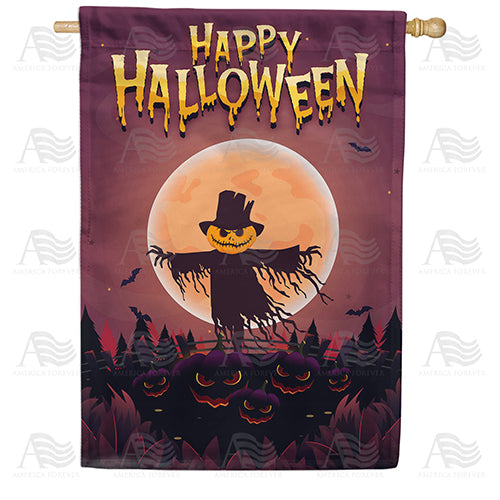 America Forever Eerie Pumpkin Patch House Flag