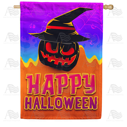 America Forever Sinister Pumpkin House Flag