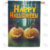 America Forever Pumpkins In Woods House Flag