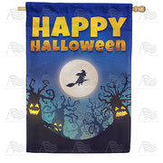 America Forever Spooky Trees House Flag