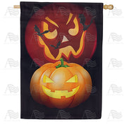 America Forever Pumpkin Moon House Flag