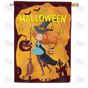 America Forever Frannie The Friendly Witch House Flag