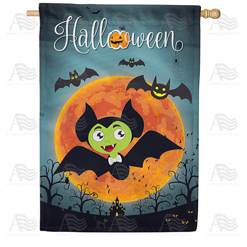 America Forever Halloween Bats House Flag