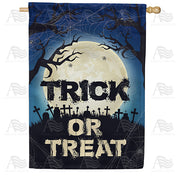 America Forever Spooky Graveyard House Flag