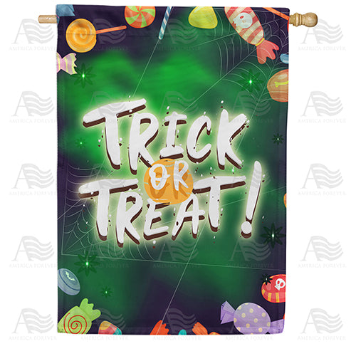 America Forever Trick Or Treat Candy House Flag