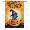 America Forever Kitty In Pumpkin House Flag