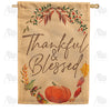 America Forever Thankful & Blessed Pumpkin House Flag