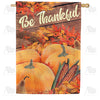 America Forever Be Thankful Pumpkin House Flag