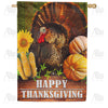 America Forever Thanksgiving Turkey House Flag