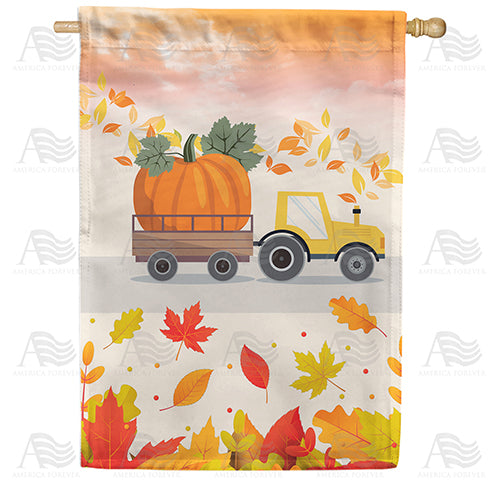 America Forever Big Pumpkin Harvest House Flag