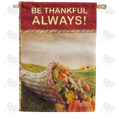 America Forever Cornucopia Sunset House Flag