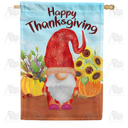 America Forever Happy Thanksgiving Gnome House Flag