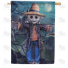 America Forever Spooky Scarecrow House Flag