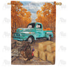 America Forever Old Pick Up Truck House Flag