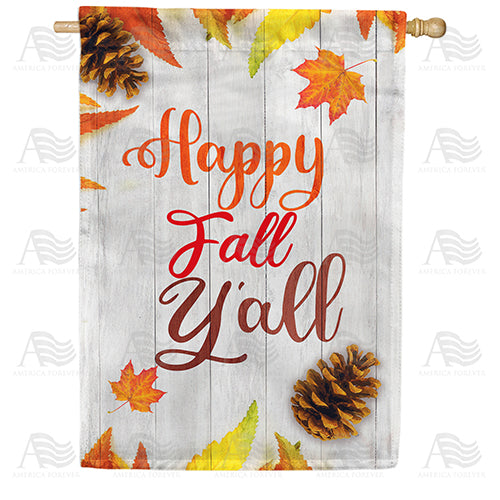America Forever Happy Fall Y'all House Flag