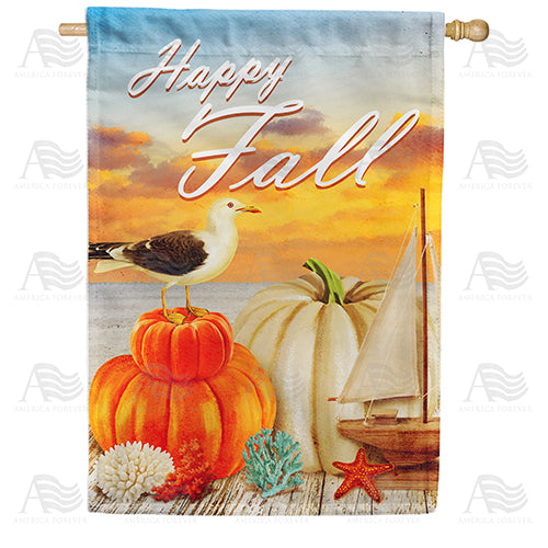 America Forever Fall At The Beach House Flag