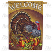 America Forever Welcome Signs Of Fall Harvest House Flag