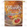 America Forever Give Thanks For Everything House Flag