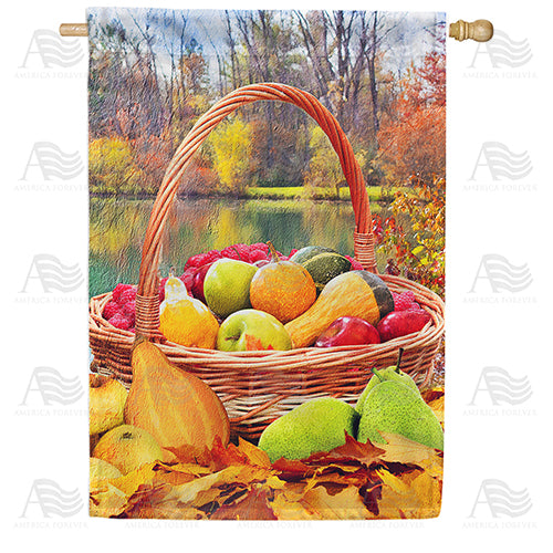 America Forever Fall Bountiful Basket House Flag