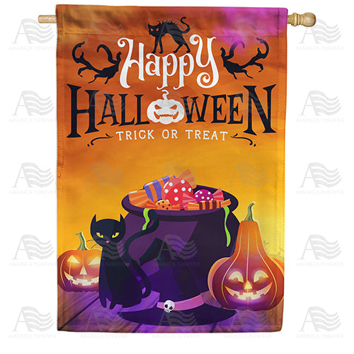 America Forever Festive Halloween House Flag