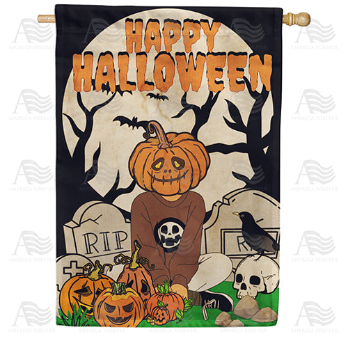 America Forever Halloween Prankster House Flag