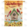 America Forever Fall Cardinal Family House Flag