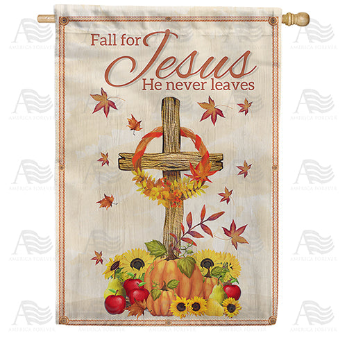 America Forever Fall For Jesus House Flag