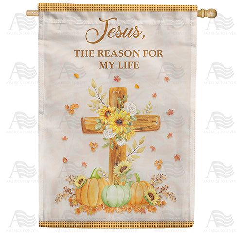 America Forever I Live For Jesus House Flag