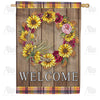 America Forever Fall Welcome Wreath House Flag